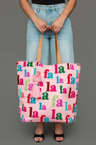 Pink & Multicolored Fa La La Tote