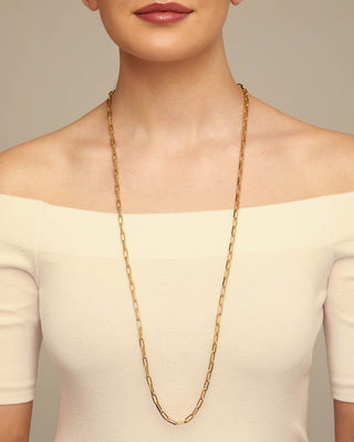 Chain 8 Gold - Long link chain charm necklace - Boutique Bella BellaUno de 50 - Necklace