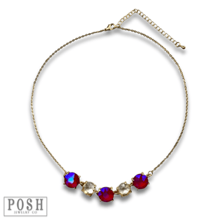 Chain necklace with round stones, last call - Boutique Bella BellaNecklaces