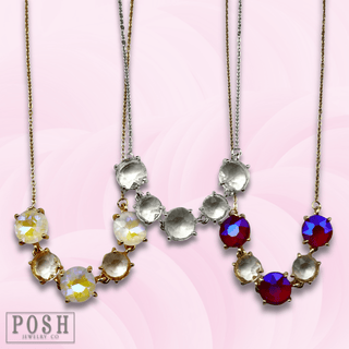 Chain necklace with round stones, last call - Boutique Bella BellaNecklaces