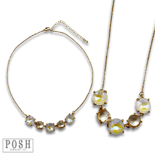 Chain necklace with round stones, last call - Boutique Bella BellaNecklaces