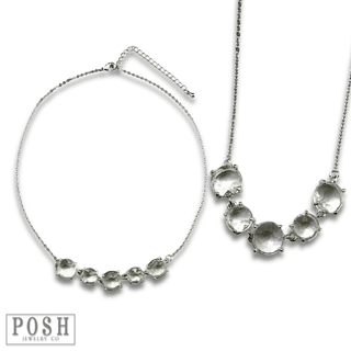 Chain necklace with round stones, last call - Boutique Bella BellaNecklaces