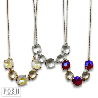 Chain necklace with round stones, last call - Boutique Bella BellaNecklaces