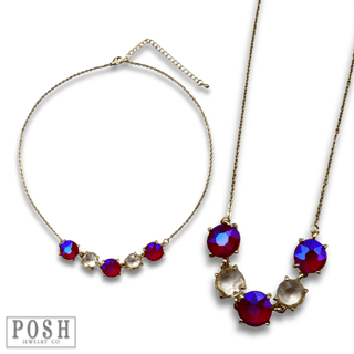 Chain necklace with round stones, last call - Boutique Bella BellaNecklaces