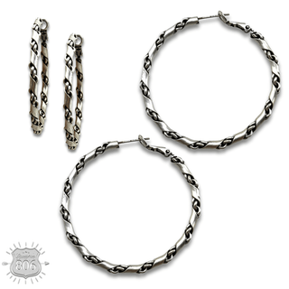 Chain twist wrap hoop earring - Boutique Bella BellaEarrings