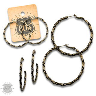 Chain twist wrap hoop earring - Boutique Bella BellaEarrings