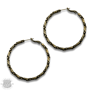 Chain twist wrap hoop earring - Boutique Bella BellaEarrings