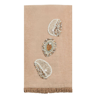Chambray Beaded Oyster Towel - Boutique Bella BellaKitchen Towel