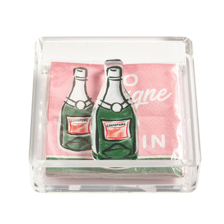 Champagne Acrylic Napkin Caddy & Weight Set - Boutique Bella Bellanapkin holder
