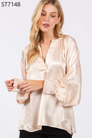 Champagne Charm Blouse - Boutique Bella BellaBLOUSE