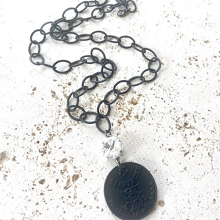 Champagne French Coin Necklace - Boutique Bella BellaNeckalce