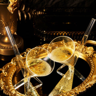 Champagne Shooter Champagne Flutes Glasses Unbreakable Acrylic With Stand Bridesmaid Proposal Box St - Boutique Bella Bella