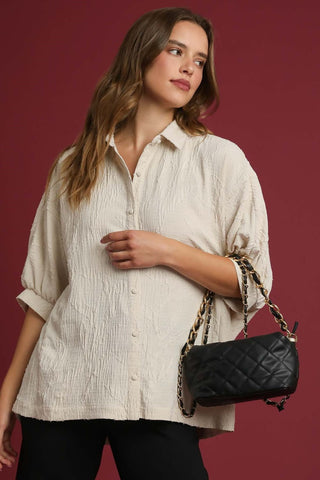 Champagne Vein Blouse - Boutique Bella BellaBlouse