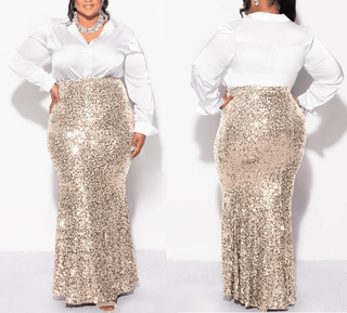 Champagne Wishes Sequin Maxi Skirt - Boutique Bella Bellamaxi skirt