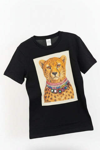Chandra in 3D Jewels Tee - Black - Boutique Bella BellaT-Shirt