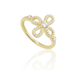 Chantel CZ Flower Ring - Boutique Bella BellaRing