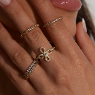 Chantel CZ Flower Ring - Boutique Bella BellaRing