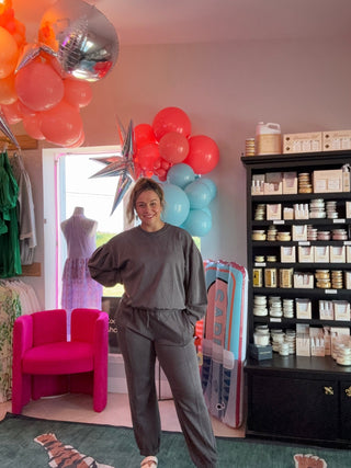 Charcoal Cloud Top - Boutique Bella Bellatops