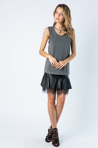 Charcoal Rocker Tank - Boutique Bella BellaTank Top