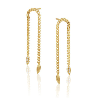 Charlotte Chain Drop Earring - Boutique Bella BellaEarrings