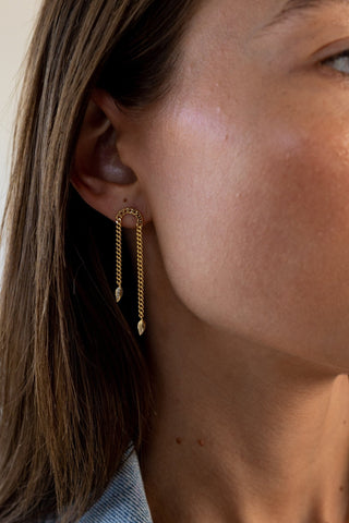 Charlotte Chain Drop Earring - Boutique Bella BellaEarrings