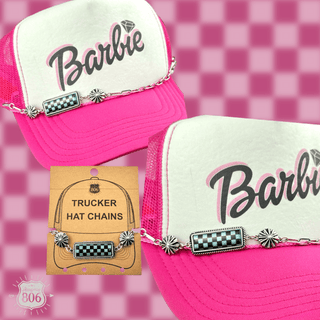 Checkerboard charm trucker hat chain - Boutique Bella BellaTrucker Hat Chain