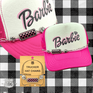 Checkerboard charm trucker hat chain - Boutique Bella BellaTrucker Hat Chain