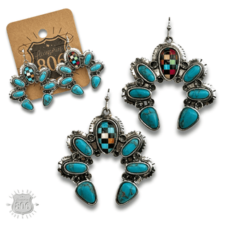 Checkerboard naja style earring - Boutique Bella BellaEarrings