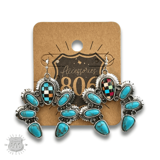 Checkerboard naja style earring - Boutique Bella BellaEarrings