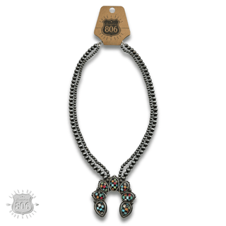 Checkerboard naja style necklace - Boutique Bella BellaNecklaces