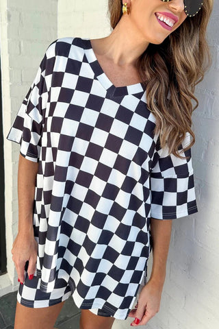 Checkered And Chic Set - Boutique Bella Bellaset