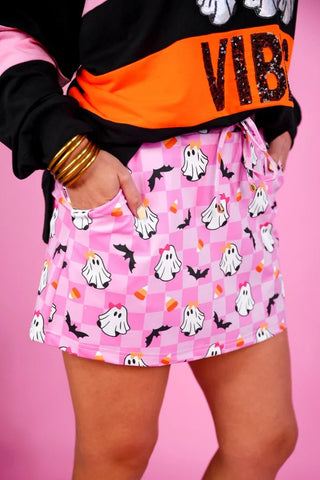 Checkered GiGi the Ghost Skort - Boutique Bella BellaSkort