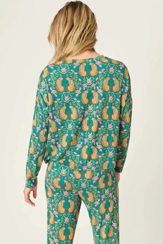 Cheetah Bonita Dreams Long Sleeve PJ Top - Boutique Bella BellaPajama Top