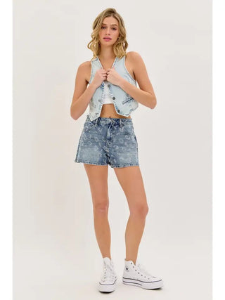Cheetah Rhinestone Short - Boutique Bella BellaShorts