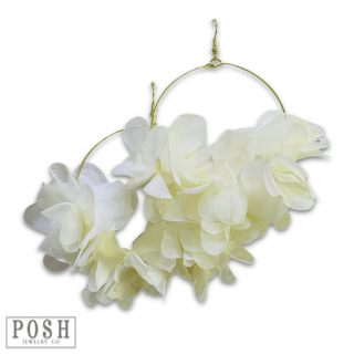 Chiffon flower earring, last call - Boutique Bella BellaEarrings