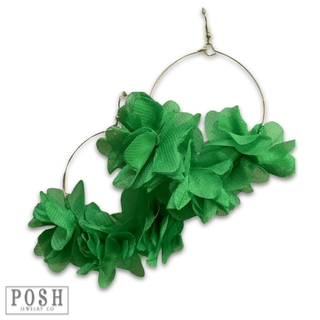 Chiffon flower earring, last call - Boutique Bella BellaEarrings