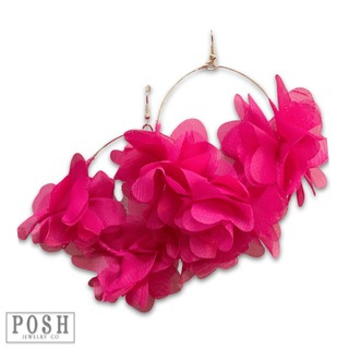 Chiffon flower earring, last call - Boutique Bella BellaEarrings
