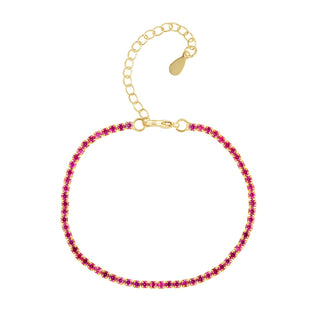 Chloe Tennis Bracelet Pink - Boutique Bella BellaBracelet