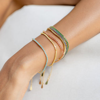 Chloe Tennis Bracelet Turquoise - Boutique Bella BellaBracelet