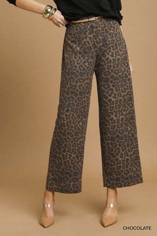 Choco Leopard Denim Jeans - Boutique Bella Bellapants
