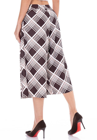 Chocolate Geo Culottes - Boutique Bella BellaShorts