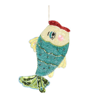 Christmas Glittered Fish Stocking - Boutique Bella Bellastocking holder