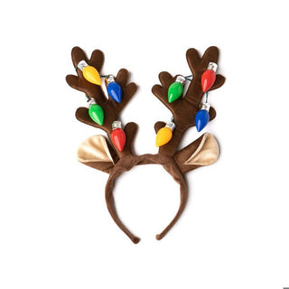 Christmas Jumbo Bulb Light Up Antlers Headband - Boutique Bella BellaHeadband