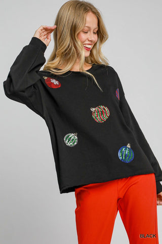 Christmas Ornament Long Sleeve Top - Boutique Bella BellaTops