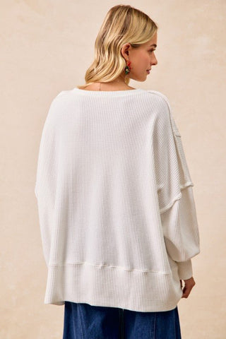 Christmas Plaid Merry Lettering Oversized Pullover - Boutique Bella BellaSweatshirt