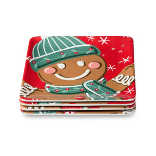Christmas Whimsy Gingerbread Dessert Plates 8.5in - Boutique Bella BellaPlate