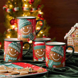 Christmas Whimsy Gingerbread Mug 18 oz - Boutique Bella BellaMug