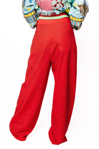 QOS Red Rhinestone Jean
