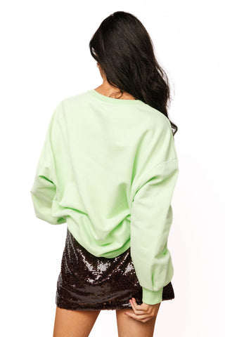 QOS Mint Crab in Santa Hat Sweatshirt