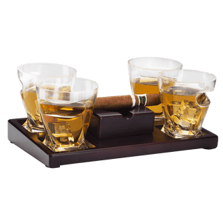 Cigar Holder Whiskey Glasses Premium Barware Gift Elegant Drinkware Collection - Boutique Bella BellaWhiskey Drinking Set